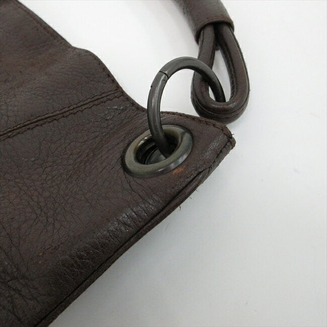 BOTTEGA VENETA Shoulder Bag Purse Leather Brown Authentic