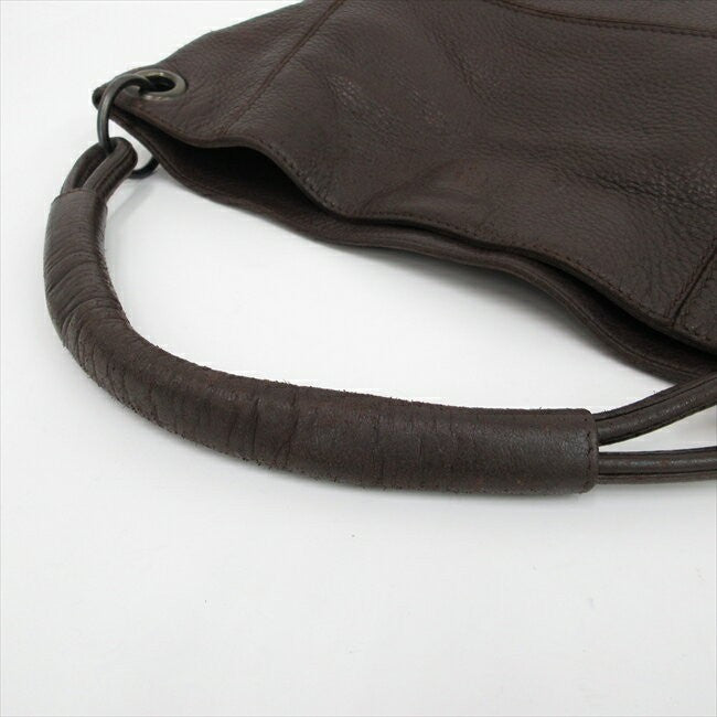 BOTTEGA VENETA Shoulder Bag Purse Leather Brown Authentic