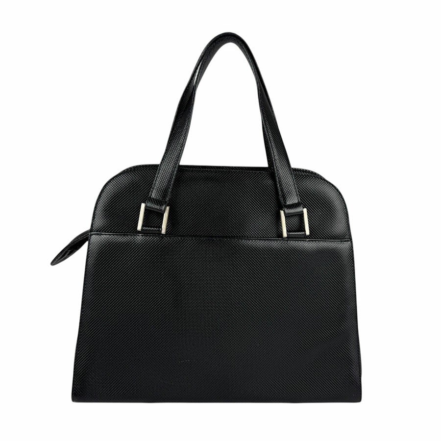 BOTTEGA VENETA Hand Bag Tote Purse Leather Black Authentic