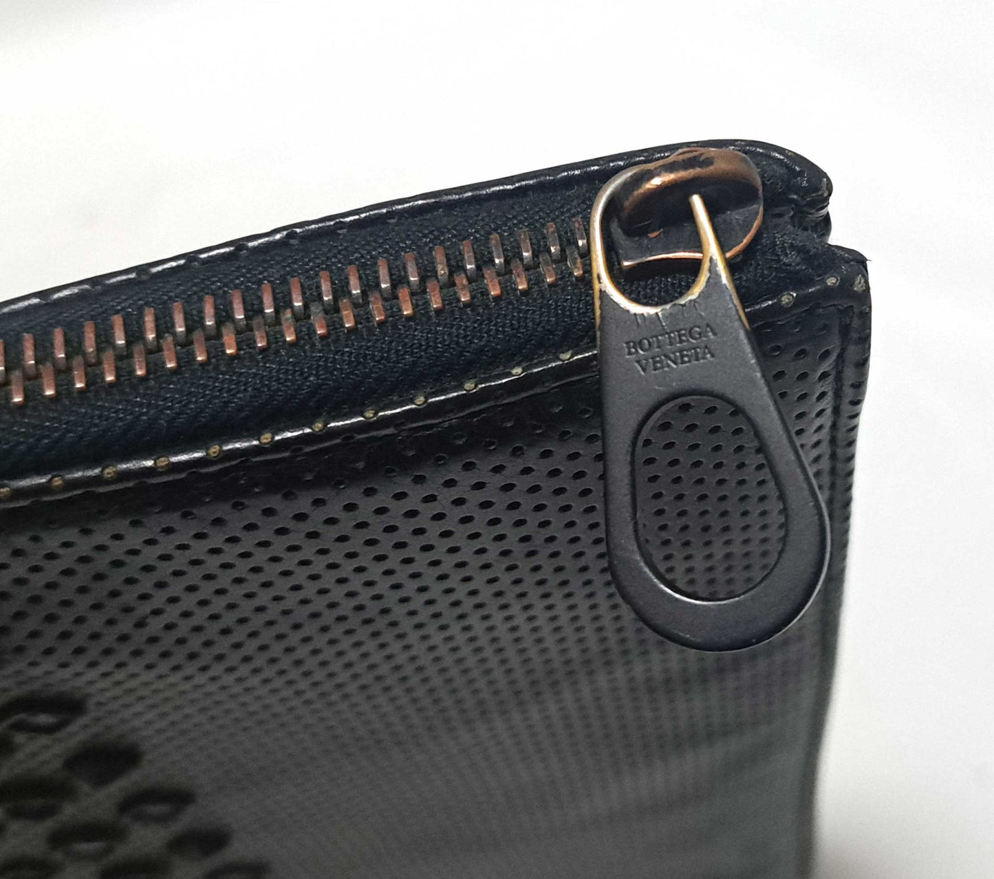 BOTTEGA VENETA Clutch Bag Second Bag Leather Black Authentic