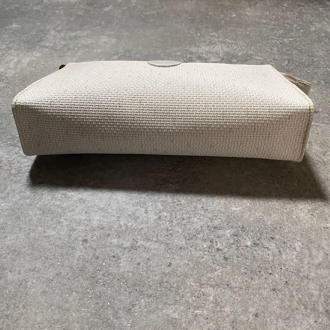 Saint Laurent Clutch Bag Second Bag YSL Cassandra PVC White Authentic