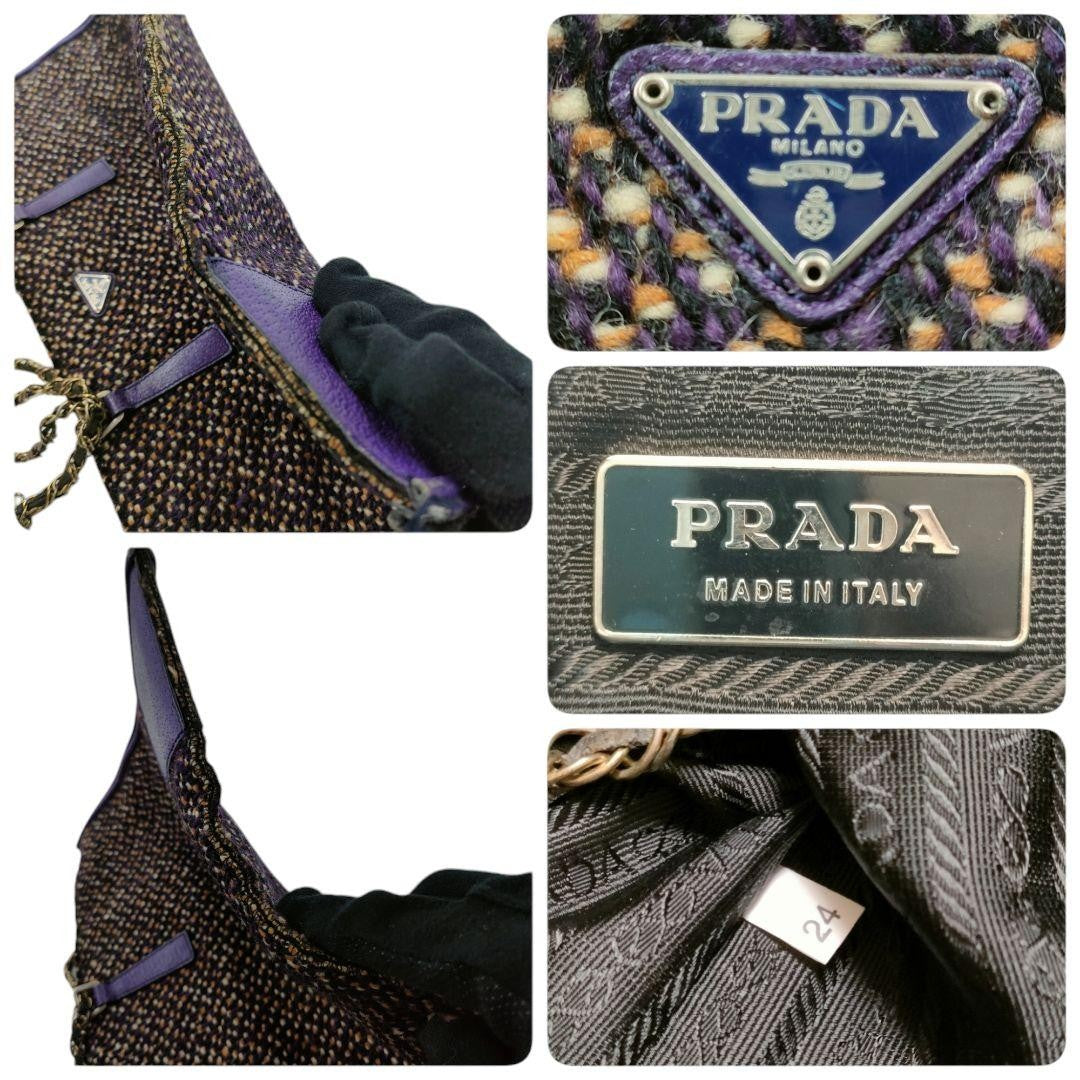 PRADA Hand Bag Tote Purse Logo Authentic