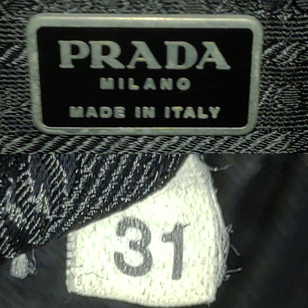 PRADA Shoulder Bag Purse Logo Nylon Black Authentic