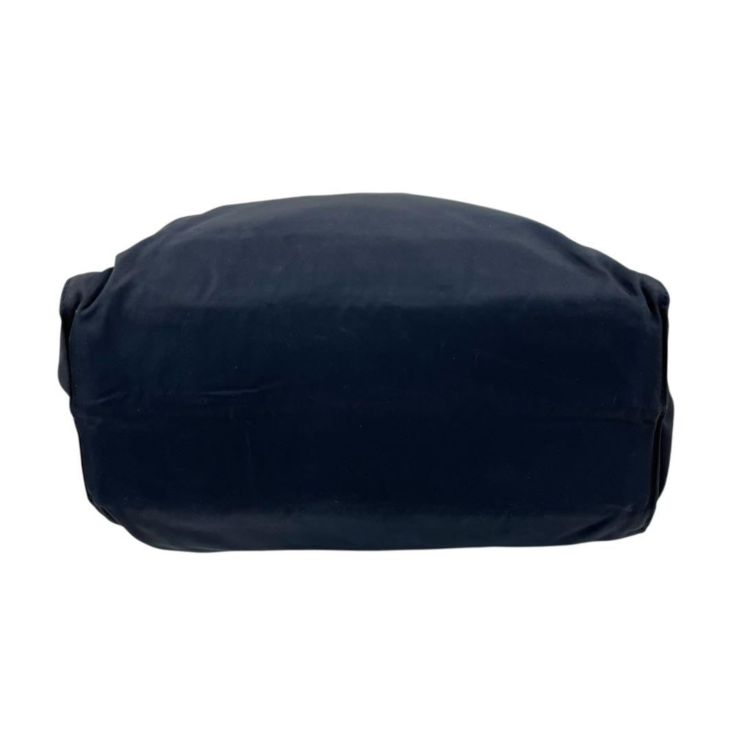 PRADA Hand Bag Tote Purse Logo Nylon Dark Navy Authentic