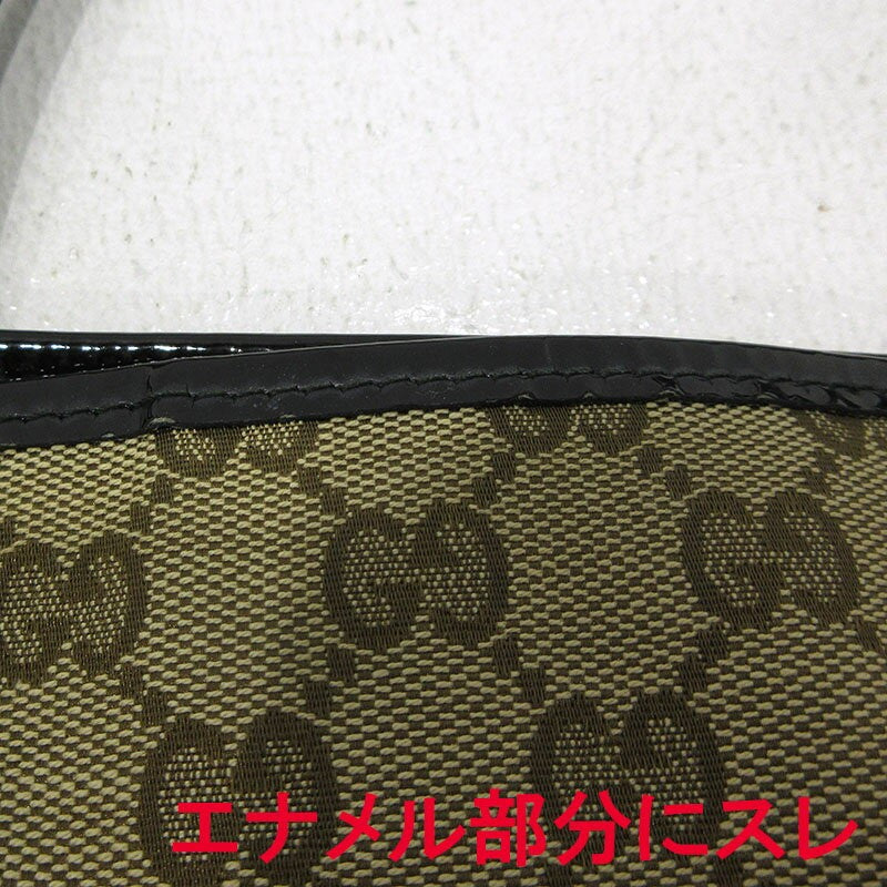 GUCCI Hand Bag Tote Purse GG Canvas Beige Authentic