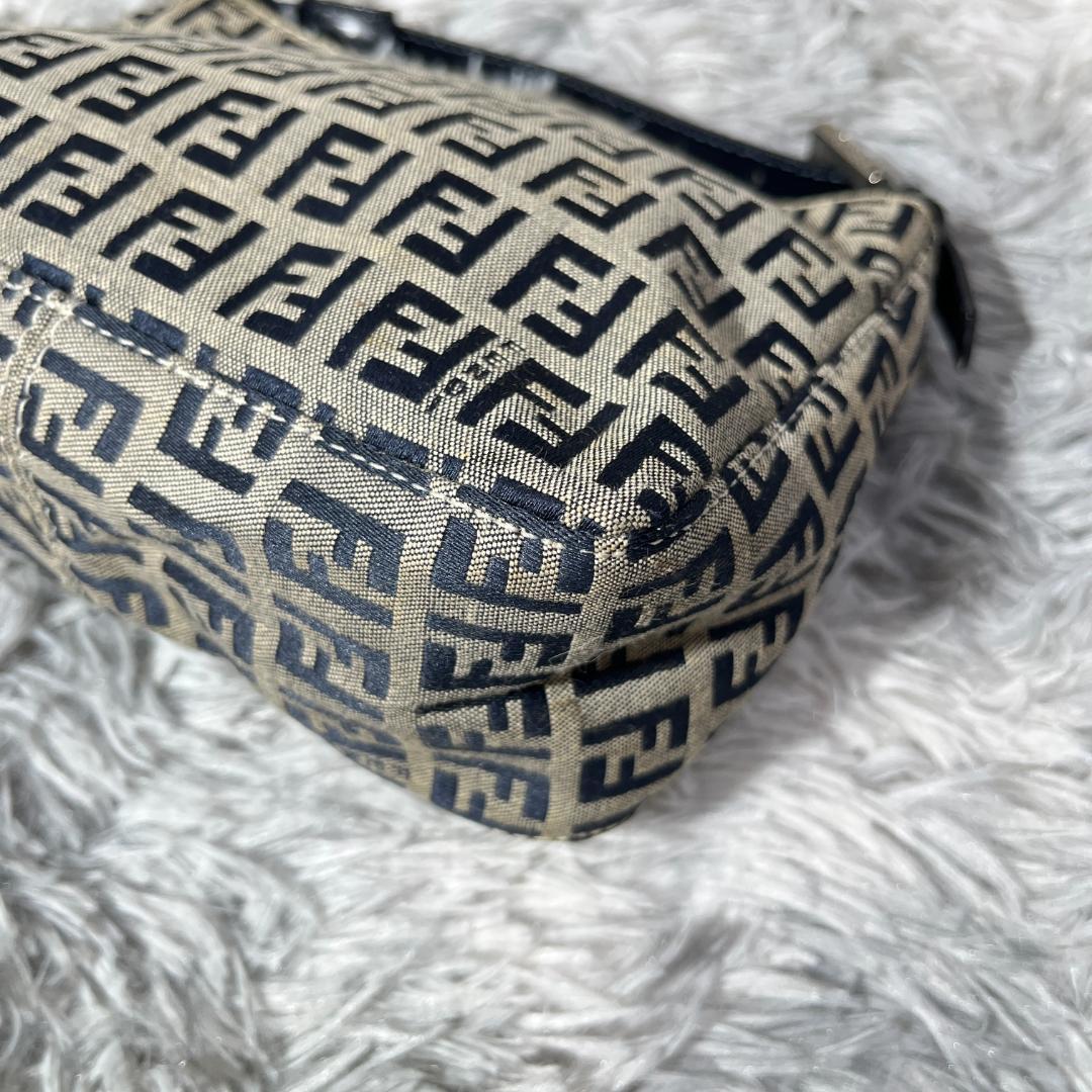 FENDI Hand Bag Tote Purse FF Zucca Authentic