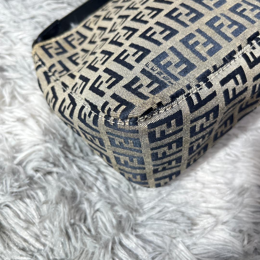 FENDI Hand Bag Tote Purse FF Zucca Authentic