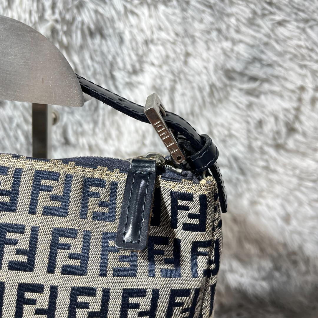 FENDI Hand Bag Tote Purse FF Zucca Authentic