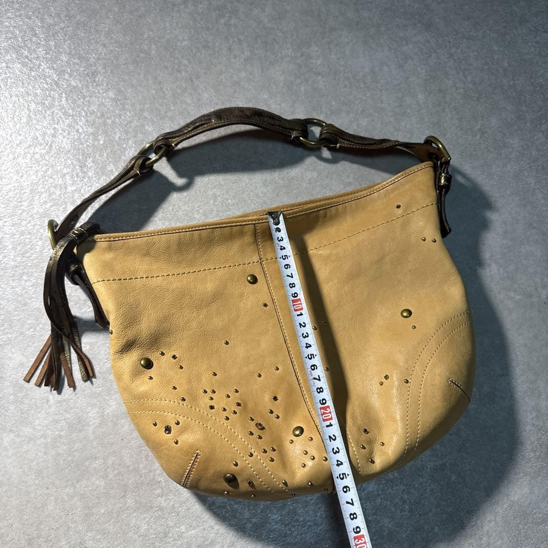 COACH Shoulder Bag Purse Old Leather Authentic