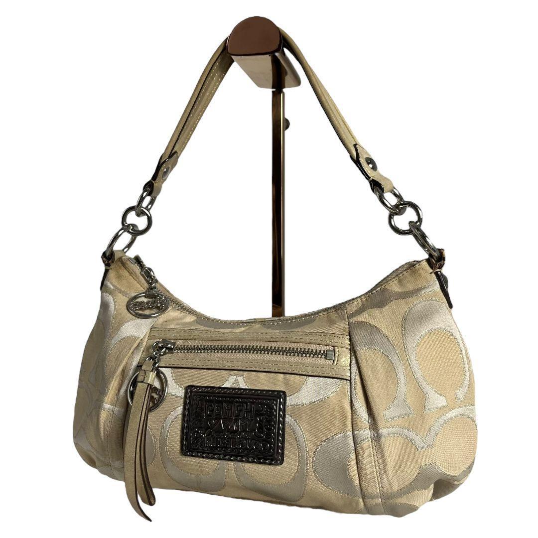 COACH Accessory Pouch Hand Bag Tote Purse Poppy Authentic