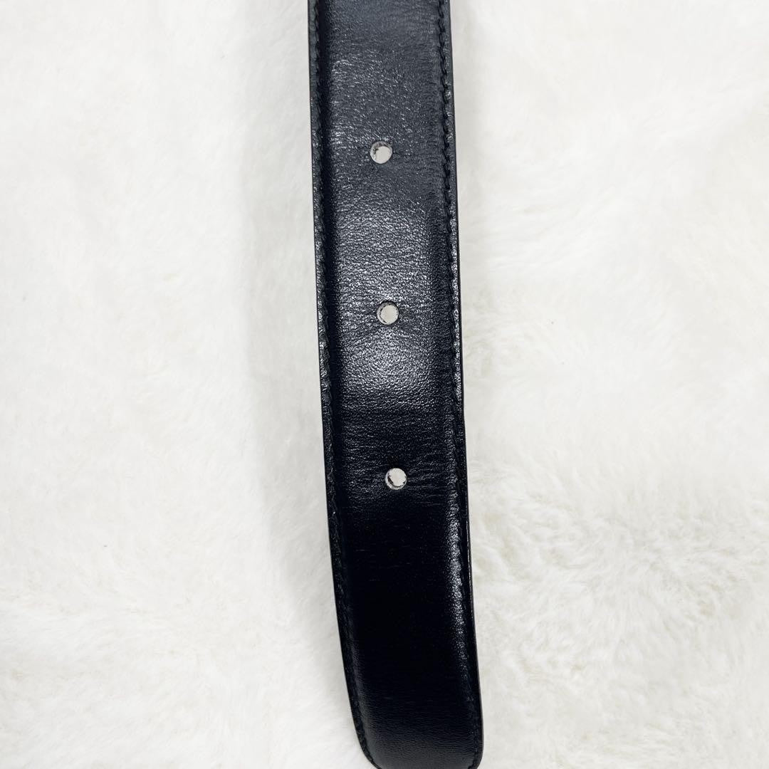 CELINE Men's Belt Horse carriage Gold Black Brown Authentic