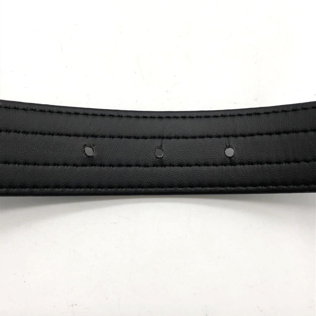 Christian Dior Men's Belt Logo Leather Black Authentic