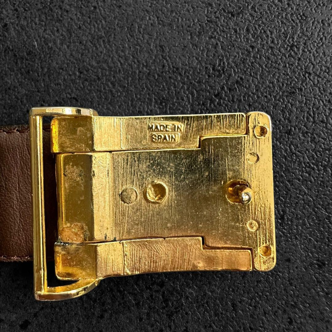 Christian Dior Men's Belt Buckle Reversible Logo Black Brown Authentic