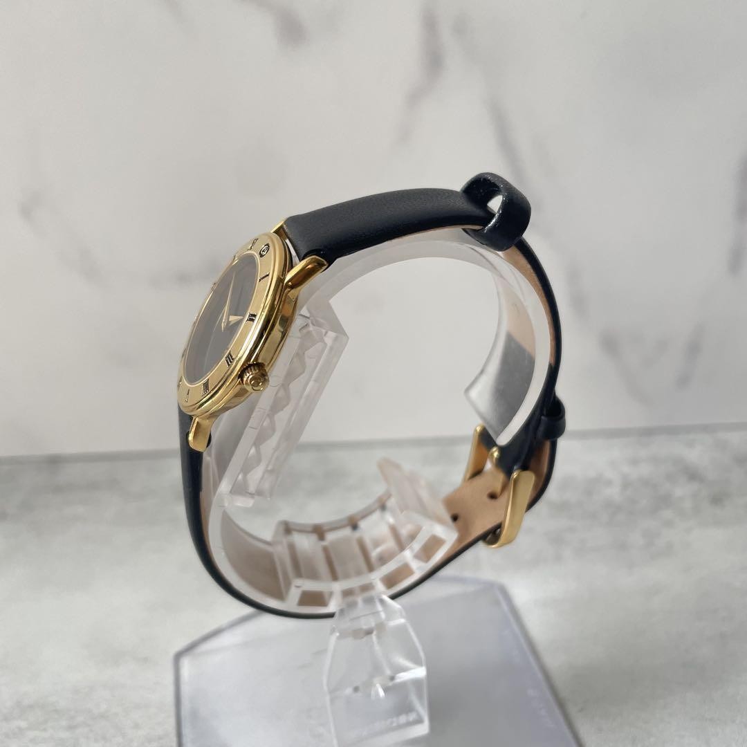 GUCCI Quartz Watch Wristwatch Gold Black Women's Authentic