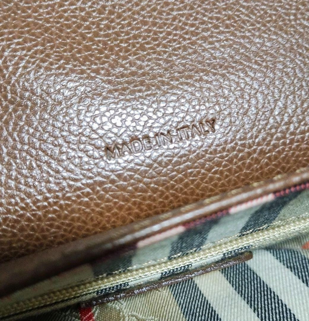 BURBERRY Hand Shoulder Bag Tote Purse 2way Nova Check Leather Brown Authentic