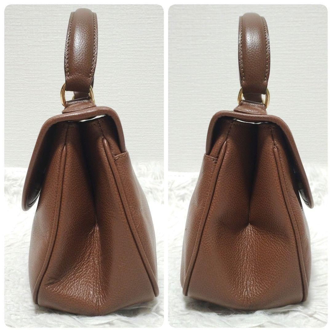 BURBERRY Hand Shoulder Bag Tote Purse 2way Nova Check Leather Brown Authentic