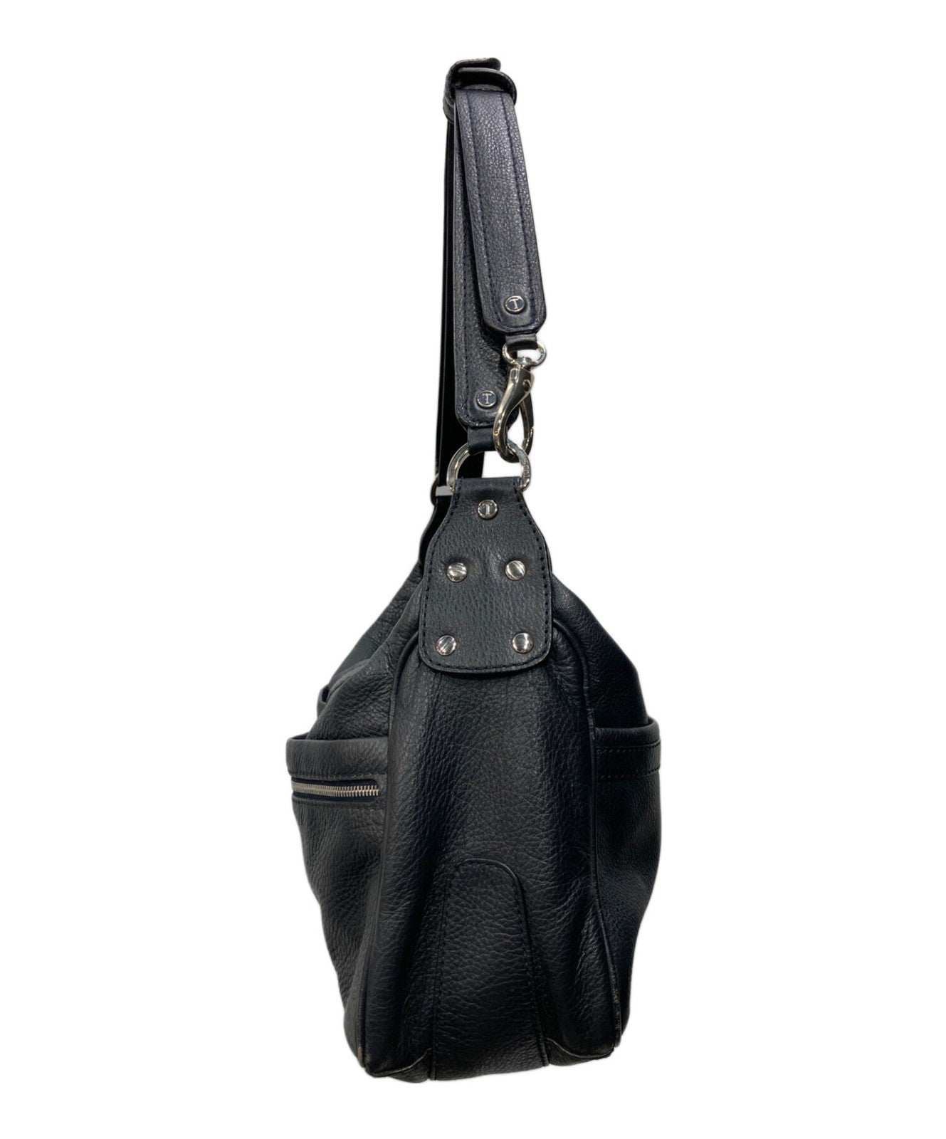 TOD'S Shoulder Bag Purse Black Authentic