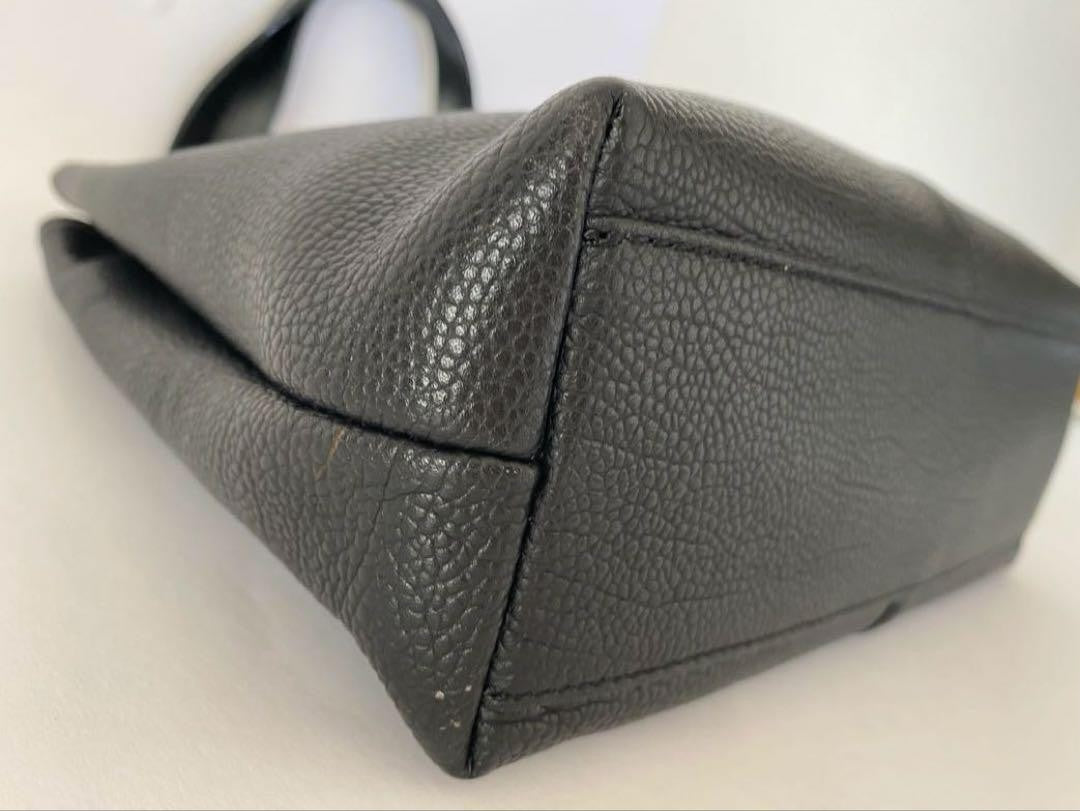 BURBERRY Hand Bag Tote Purse Nova Check Leather Black Authentic