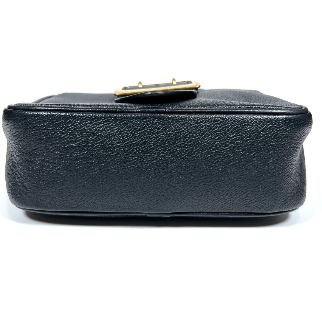 BURBERRY Shoulder Bag Purse Nova Check Leather Black Authentic
