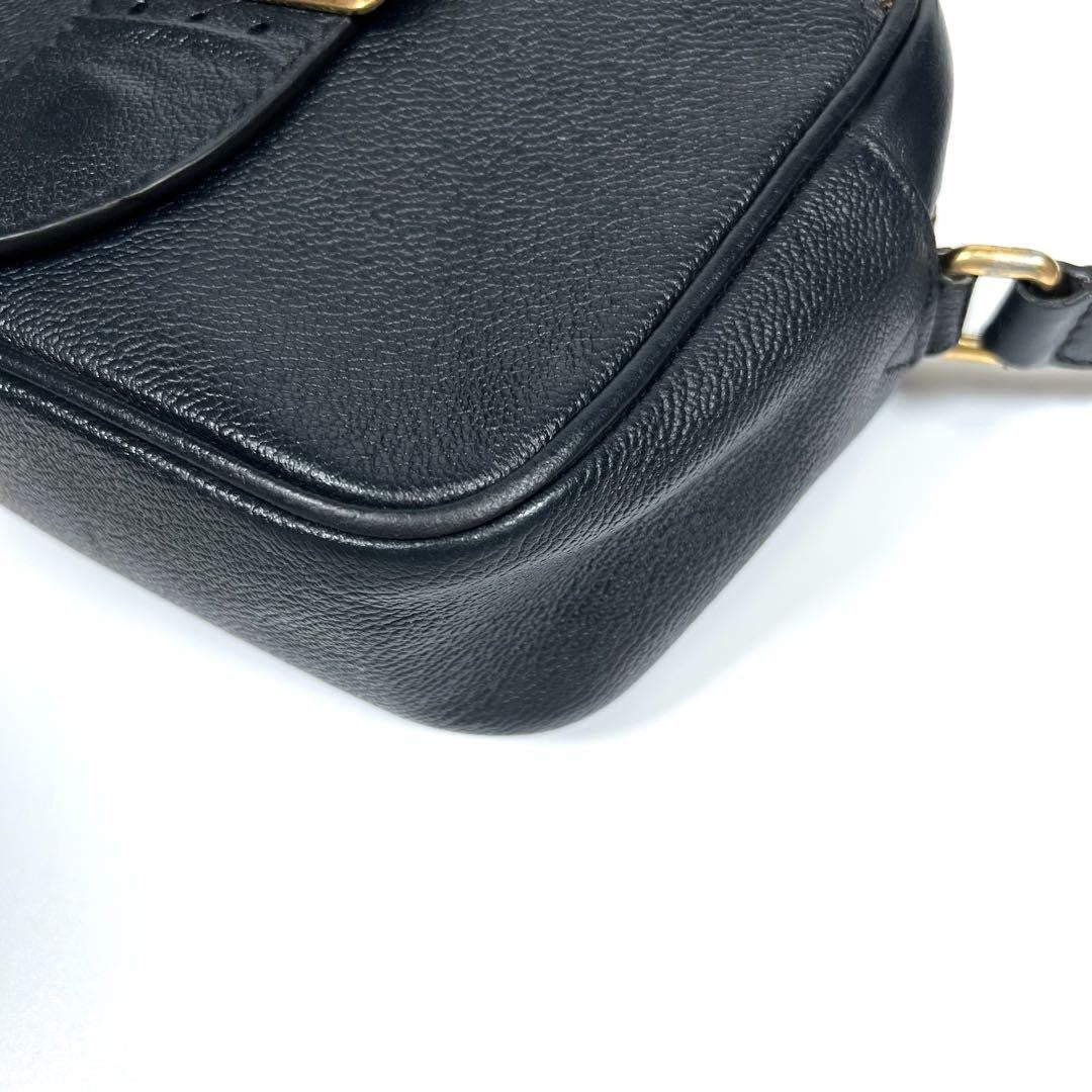 BURBERRY Shoulder Bag Purse Nova Check Leather Black Authentic