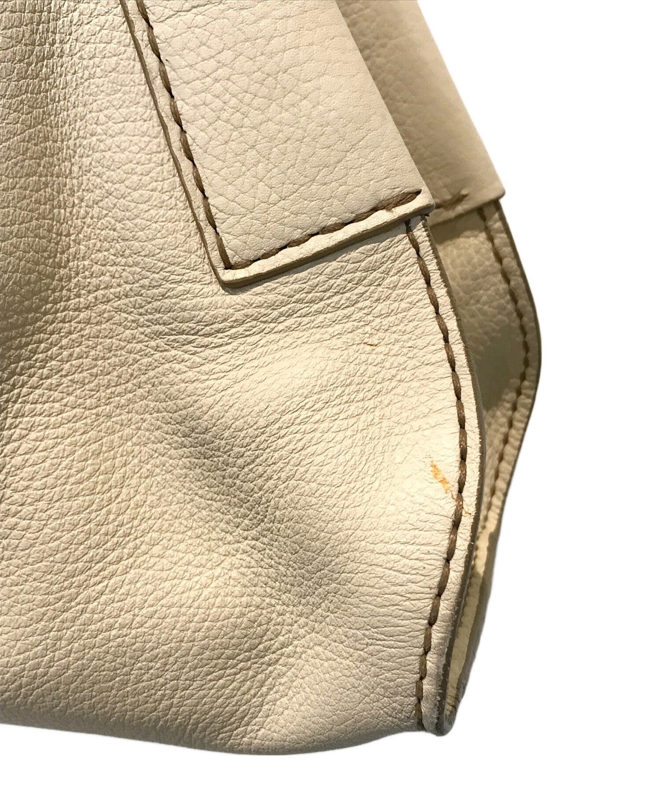 TOD'S Hand Bag Tote Purse Beige Authentic