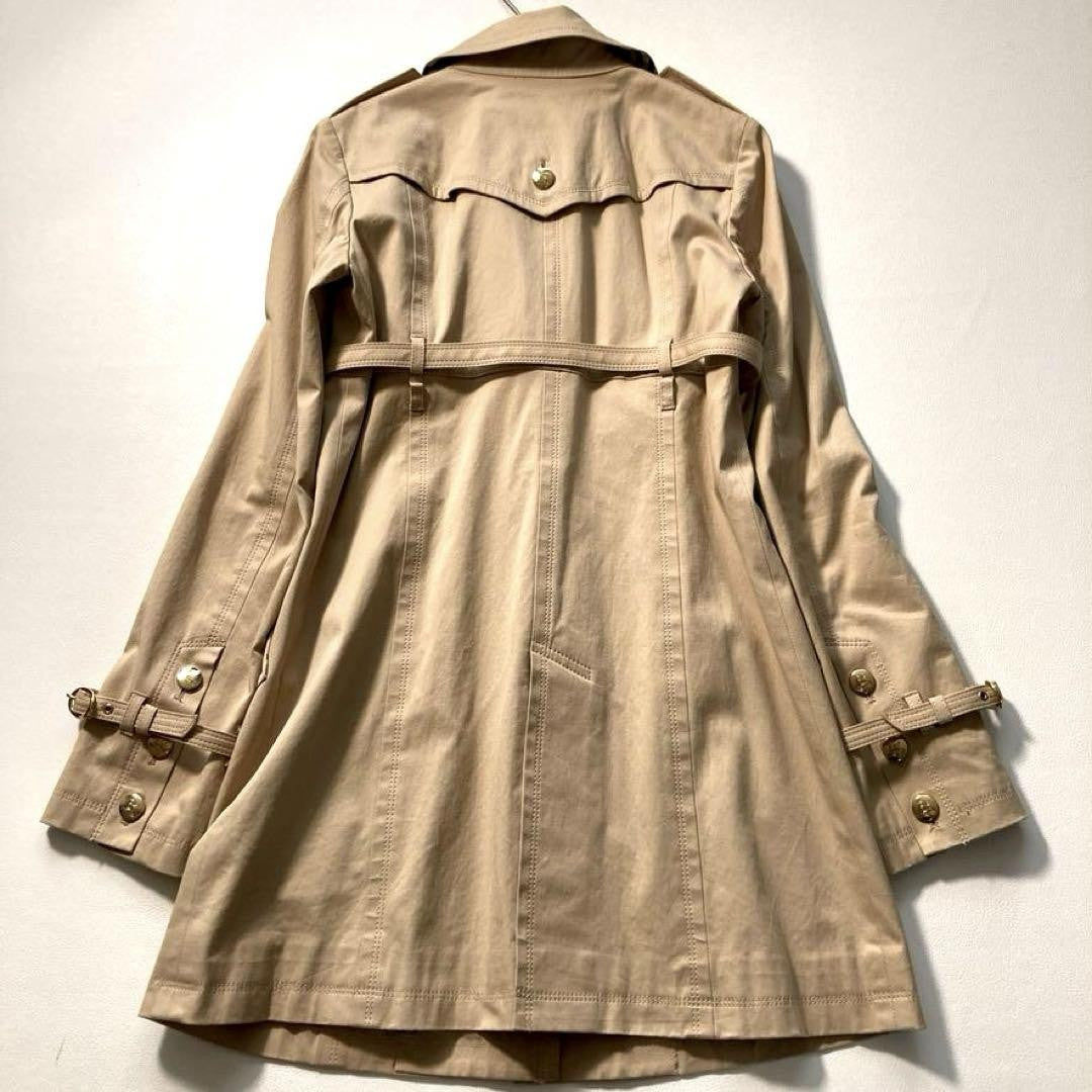 BURBERRY BLUE LABEL Coat Nova Check Asian fit M 38 US size S Beige Authentic