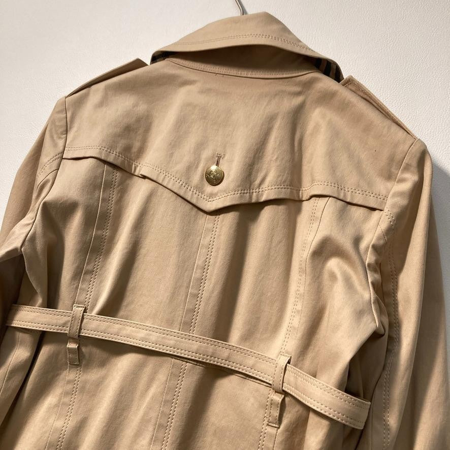 BURBERRY BLUE LABEL Coat Nova Check Asian fit M 38 US size S Beige Authentic