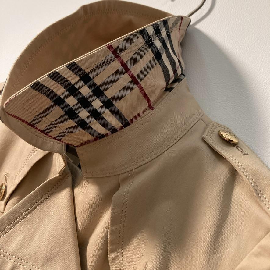 BURBERRY BLUE LABEL Coat Nova Check Asian fit M 38 US size S Beige Authentic