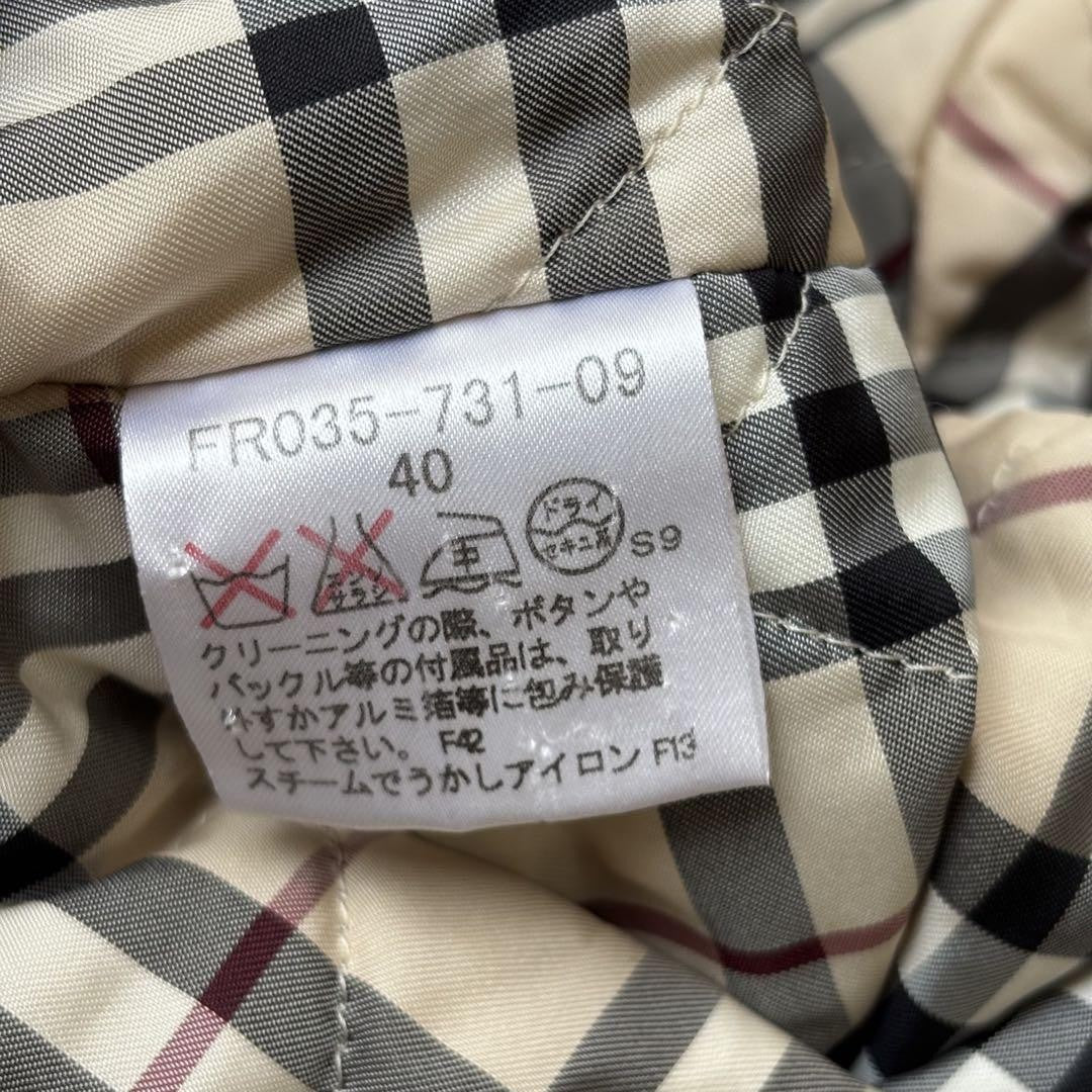 BURBERRY LONDON Coat Nova Check Asian fit L 40 US size M Black Authentic