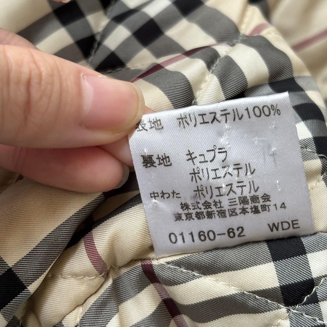 BURBERRY LONDON Coat Nova Check Asian fit L 40 US size M Black Authentic