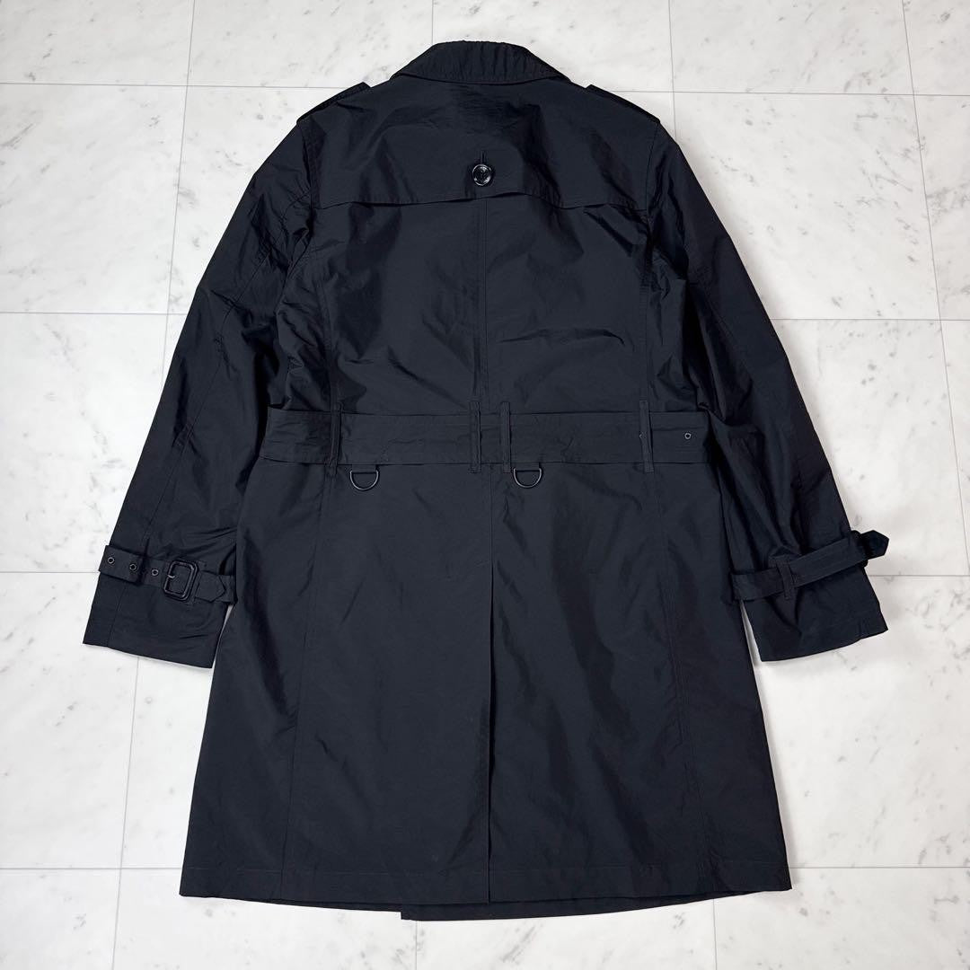 BURBERRY LONDON Coat Nova Check Asian fit L US size M Black Authentic