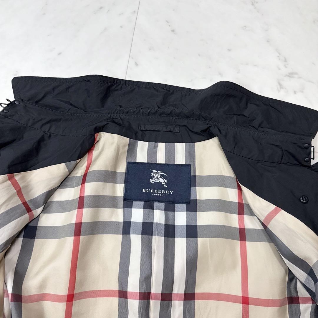BURBERRY LONDON Coat Nova Check Asian fit L US size M Black Authentic
