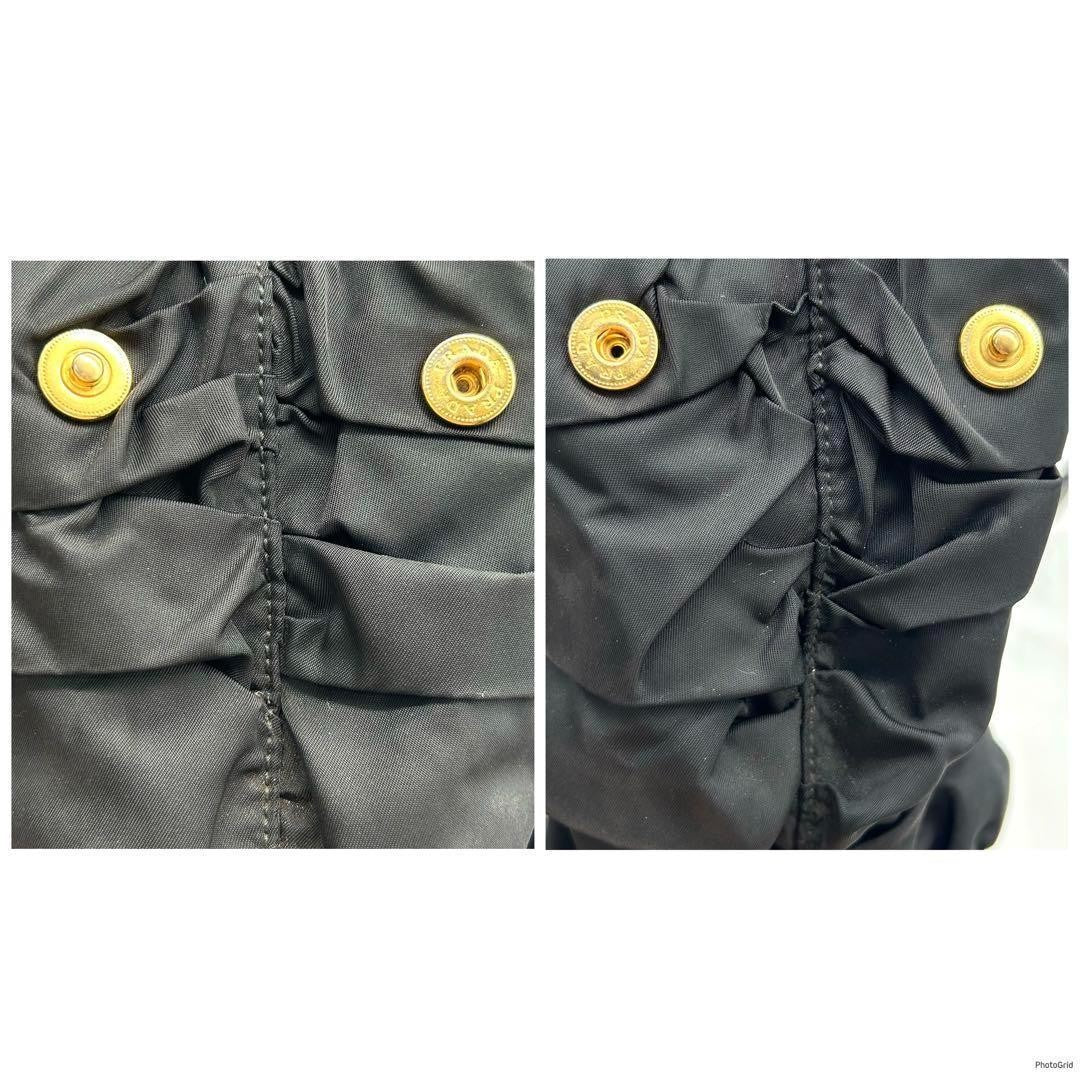 PRADA Hand Bag Tote Purse Logo Black Authentic