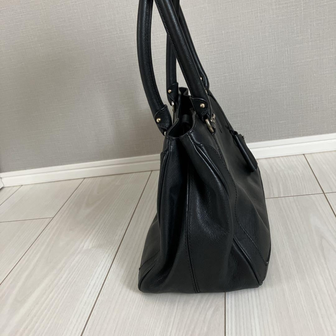 Salvatore Ferragamo Hand Bag Tote Purse Gancini Black Authentic