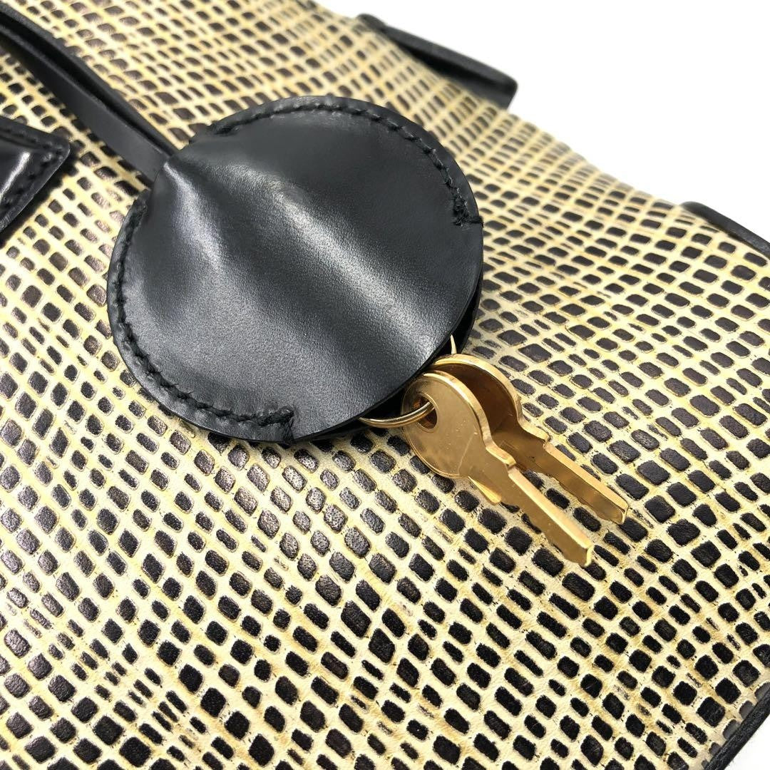 Salvatore Ferragamo Hand Bag Tote Purse Leather Black Authentic