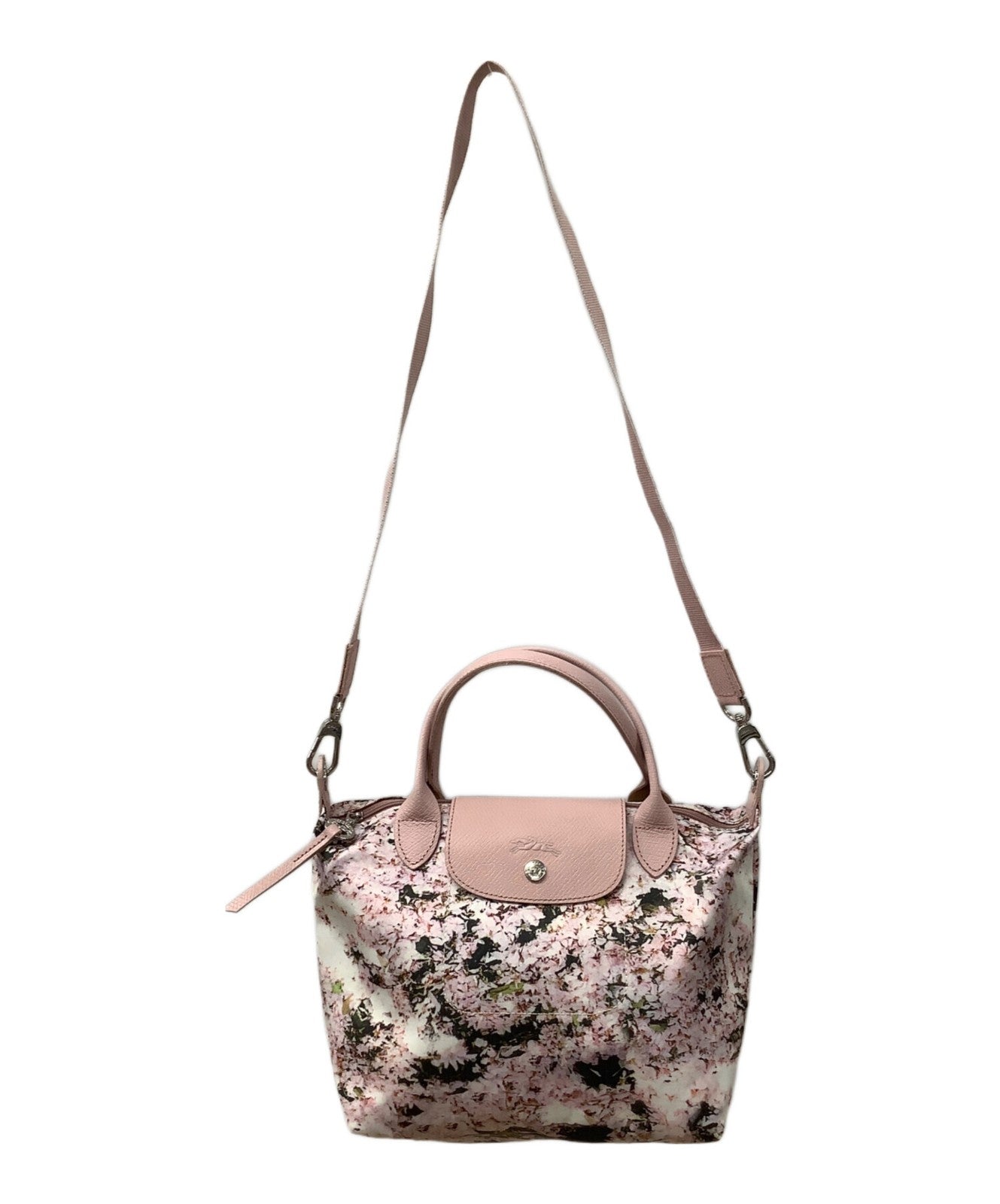 Longchamp Hand Shoulder Bag Tote Purse 2way Le Pliage Pink Authentic