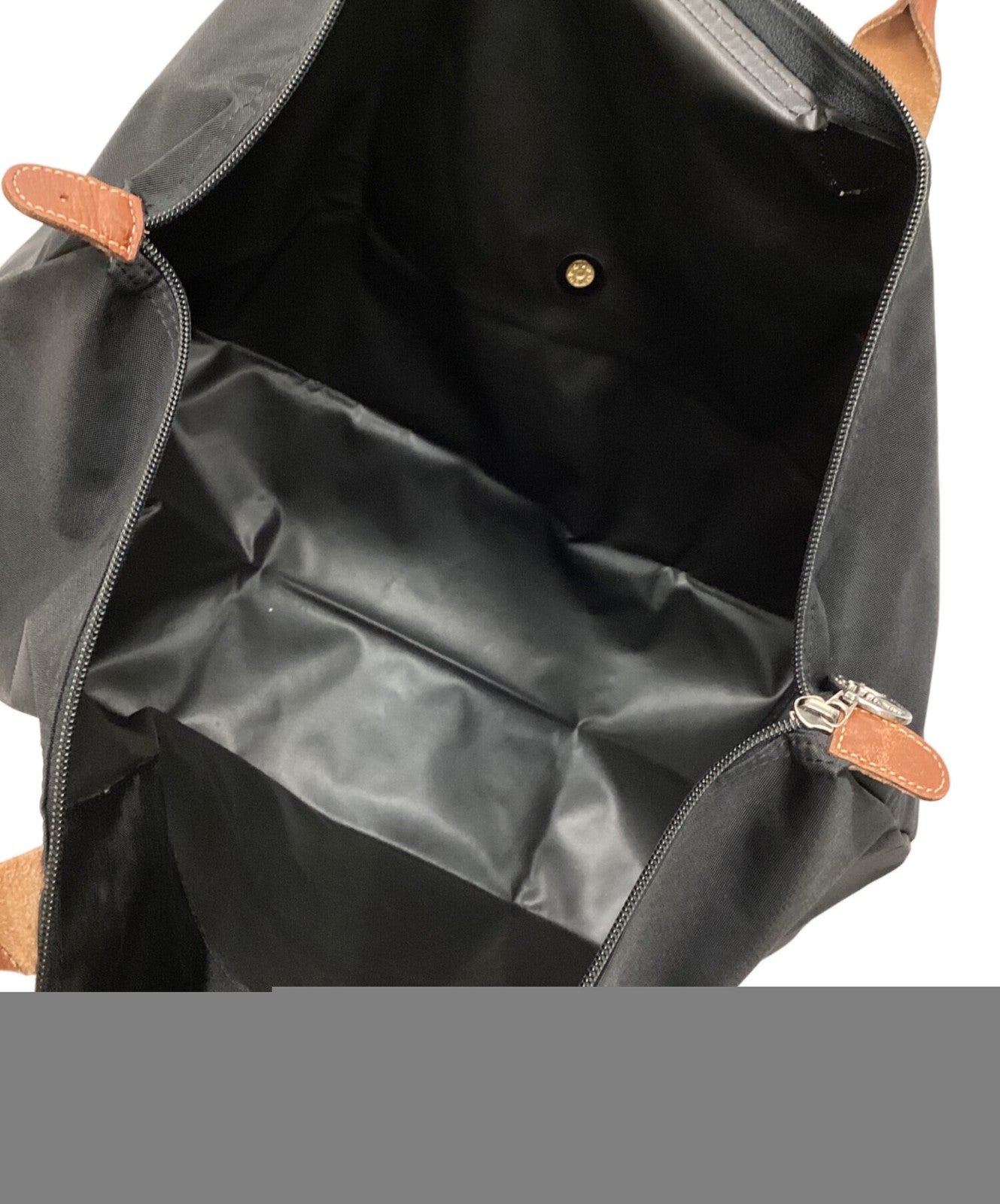Longchamp Hand Bag Tote Purse Le Pliage Black Authentic