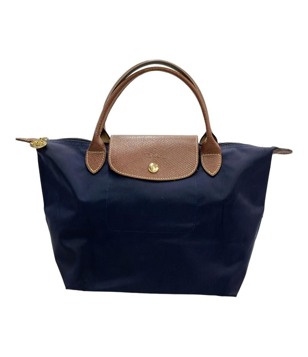 Longchamp Hand Bag Tote Purse Le Pliage Navy Authentic