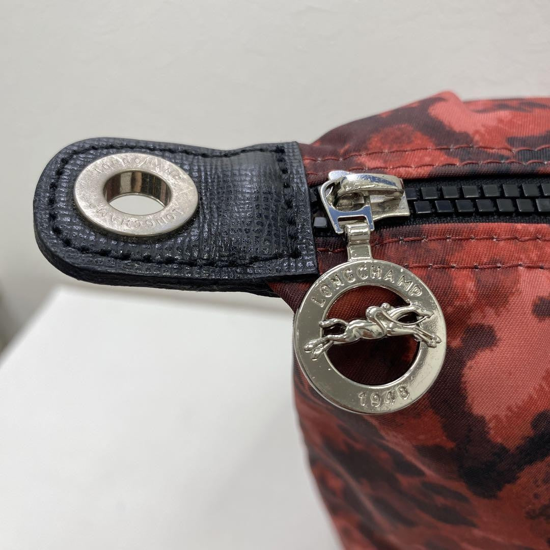 Longchamp Hand Bag Tote Purse Le Pliage Red Authentic