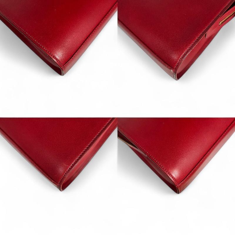 Valentino Garavani Hand Bag Tote Purse Leather Red Authentic