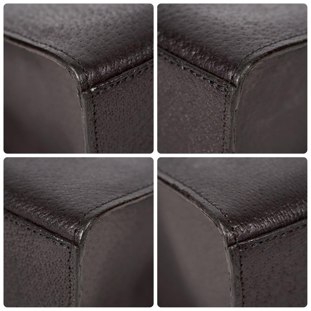 Valentino Garavani Hand Bag Tote Purse Leather Black Authentic