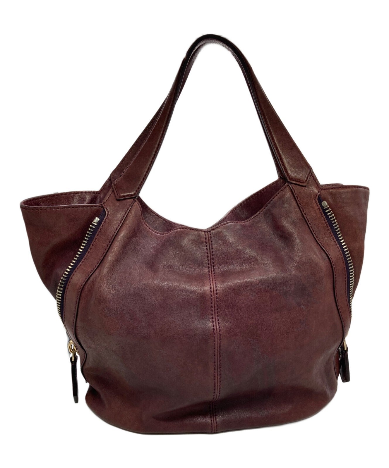 GIVENCHY Shoulder Bag Purse 4G Leather Purple Authentic