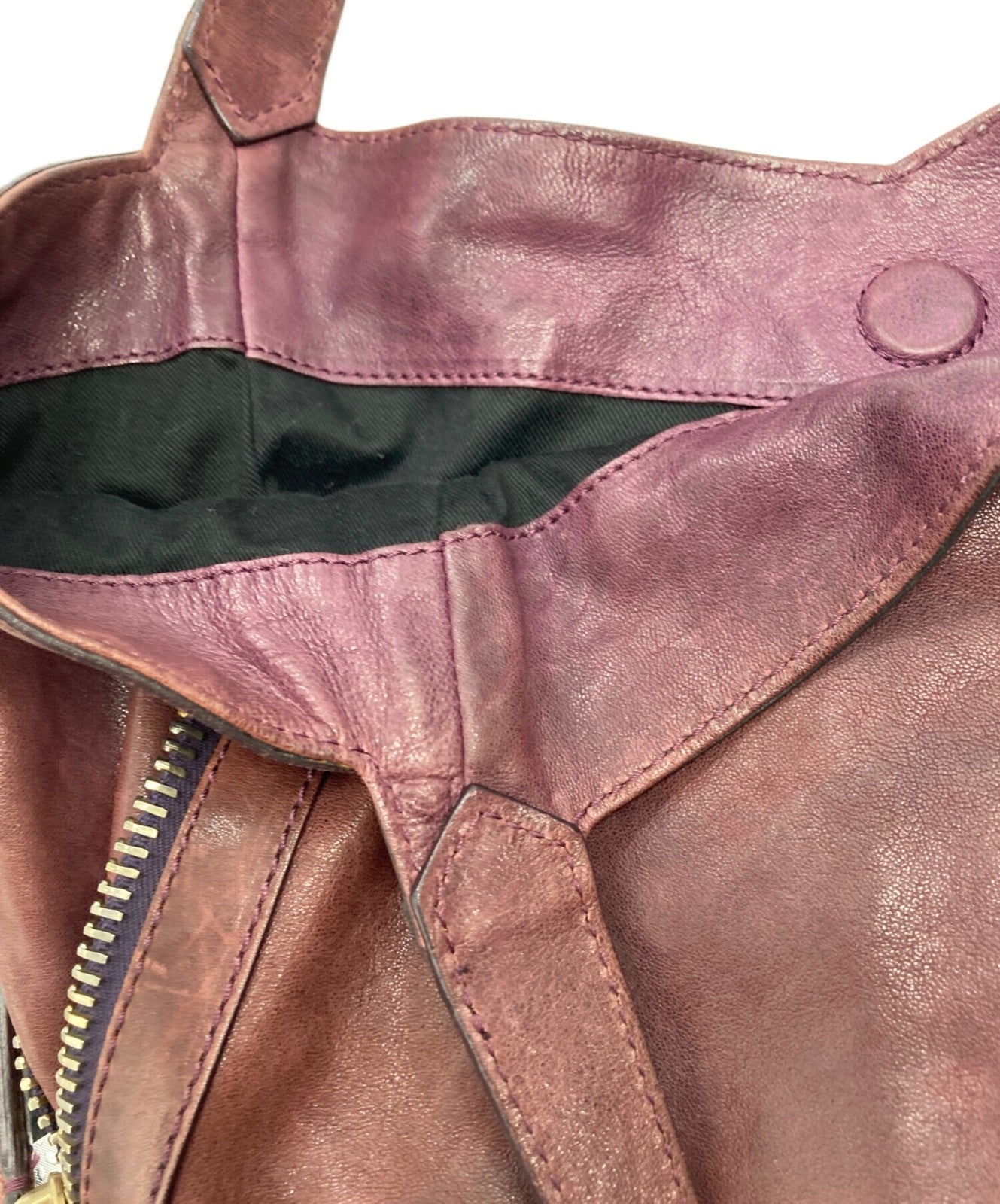 GIVENCHY Shoulder Bag Purse 4G Leather Purple Authentic