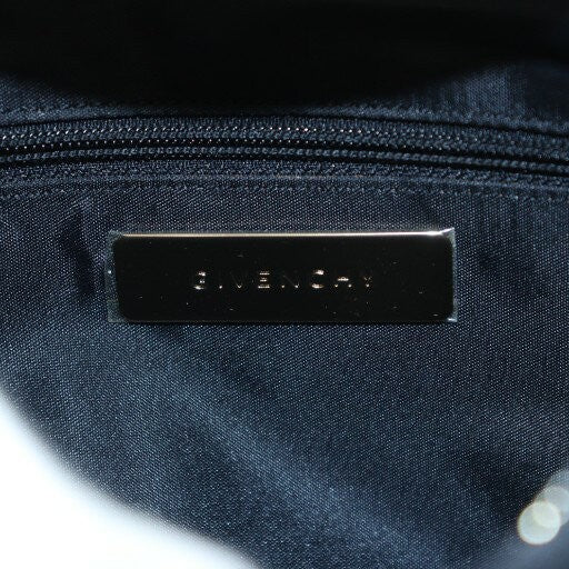 GIVENCHY Hand Shoulder Bag Tote Purse 4G Canvas Leather Black Authentic