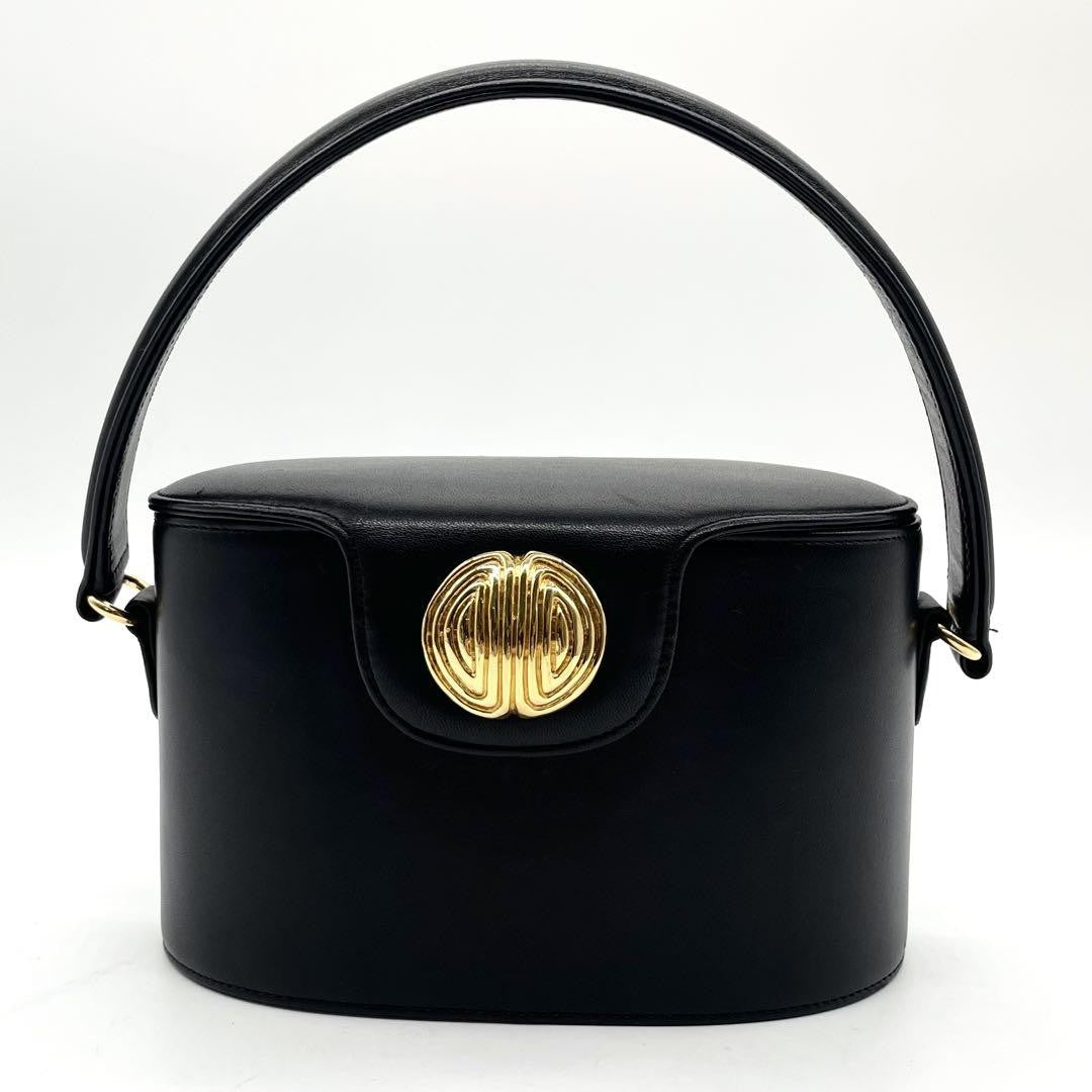 GIVENCHY Hand Bag Tote Purse Vanity 4G Leather Black Authentic
