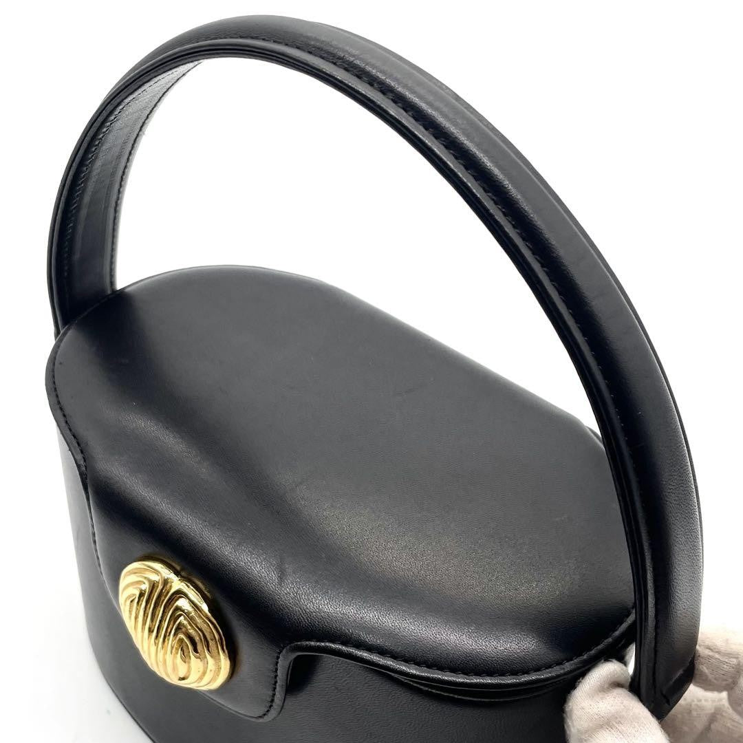 GIVENCHY Hand Bag Tote Purse Vanity 4G Leather Black Authentic
