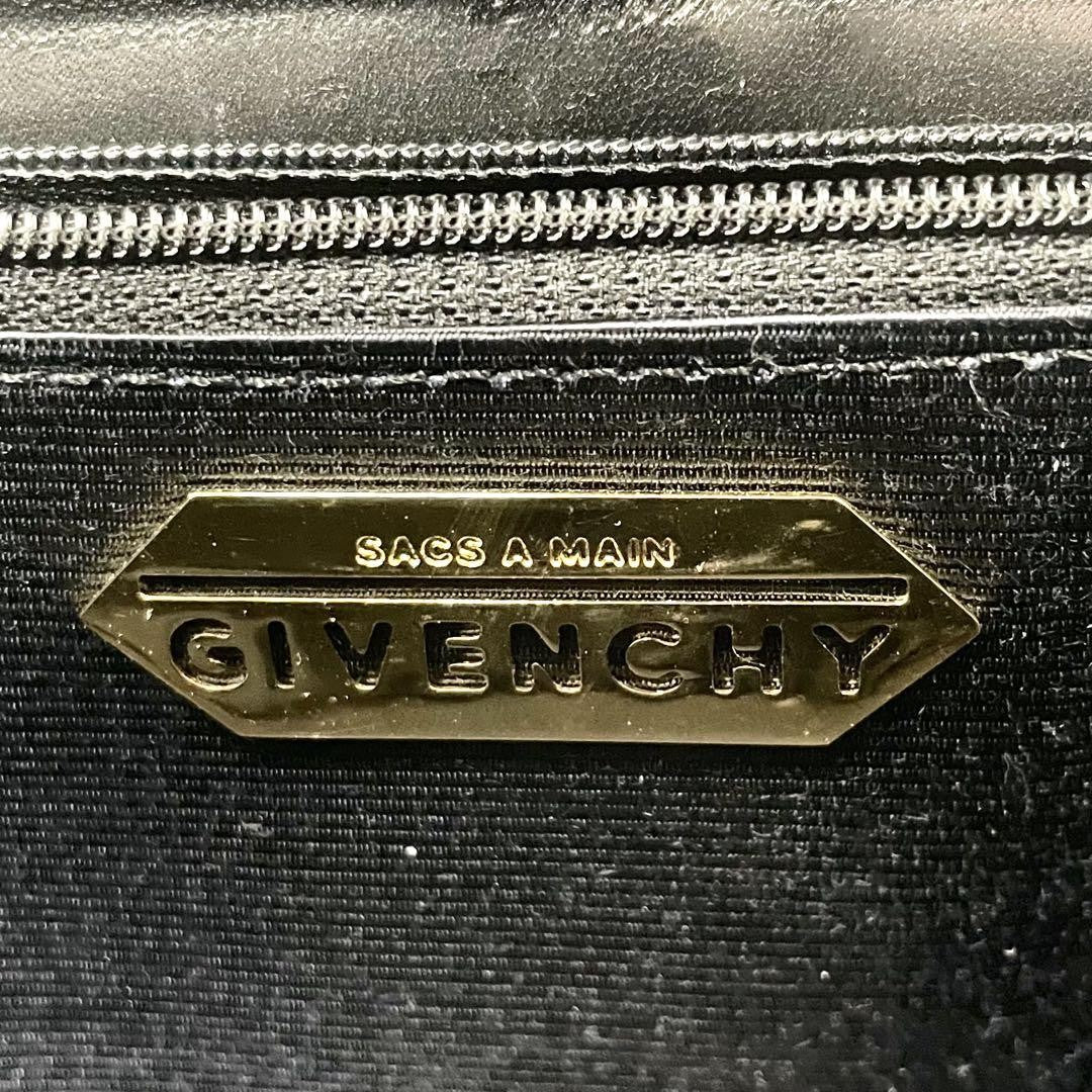 GIVENCHY Hand Bag Tote Purse Vanity 4G Leather Black Authentic