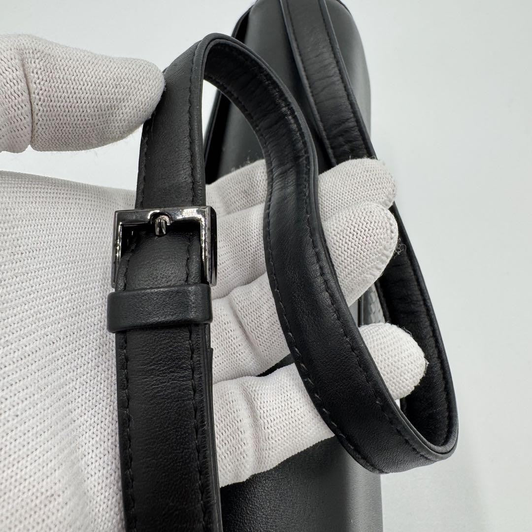 GIVENCHY Shoulder Bag Purse 4G Leather Black Authentic