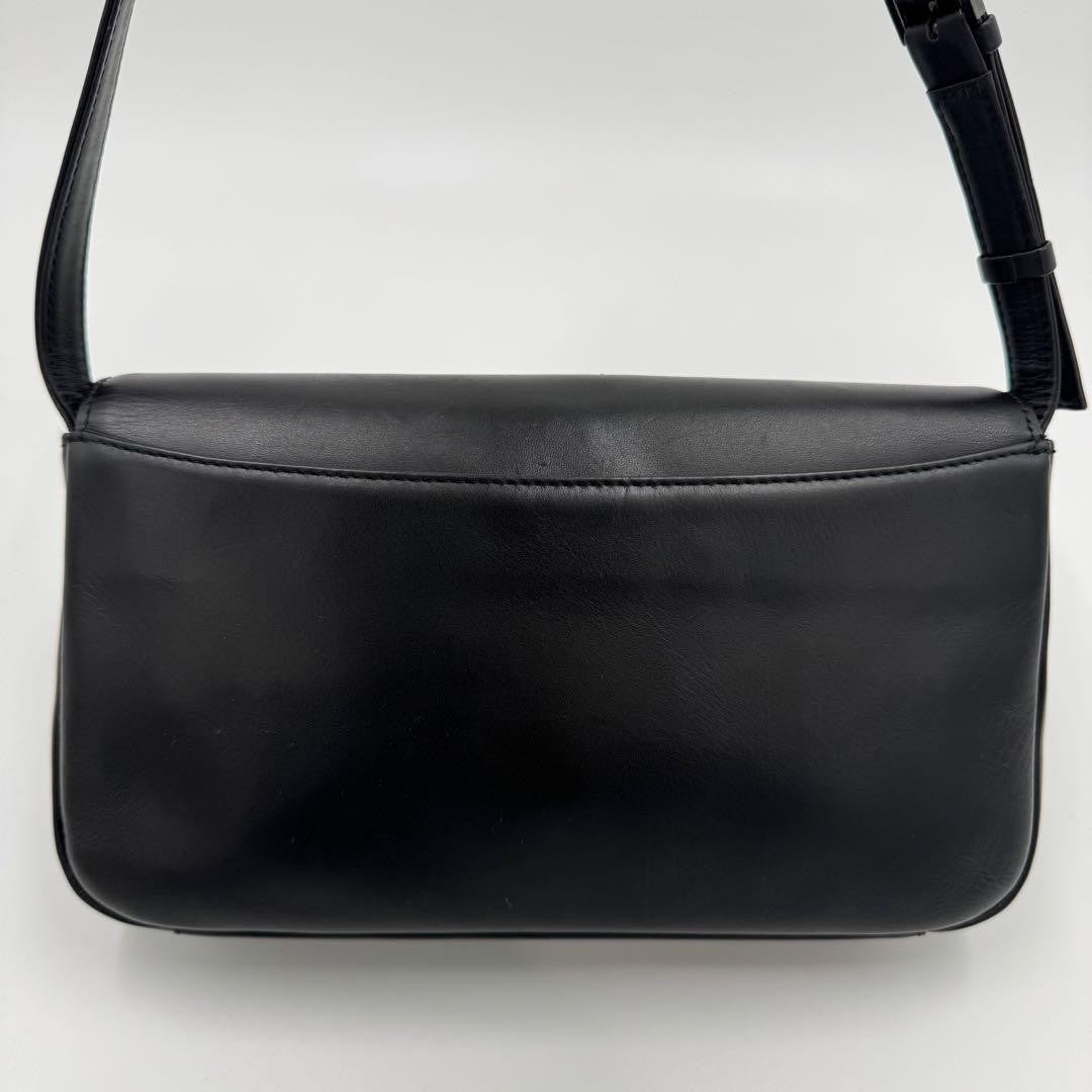GIVENCHY Shoulder Bag Purse 4G Leather Black Authentic