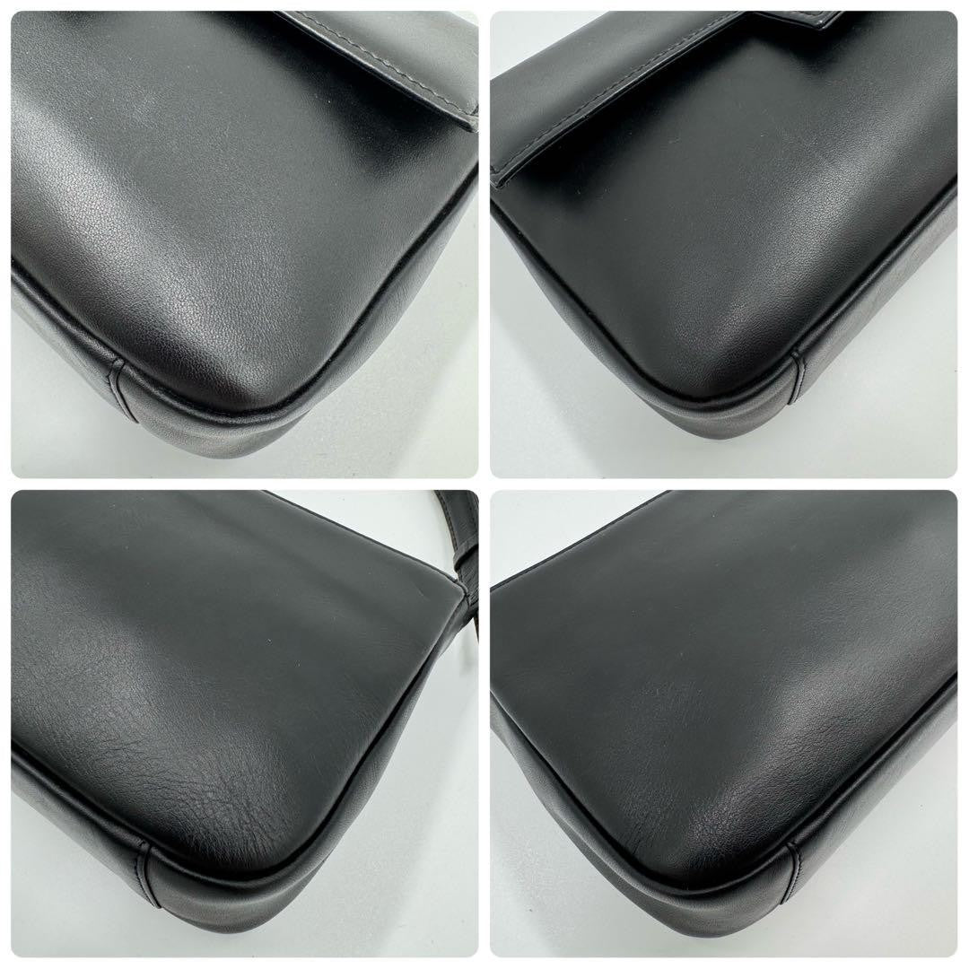GIVENCHY Shoulder Bag Purse 4G Leather Black Authentic